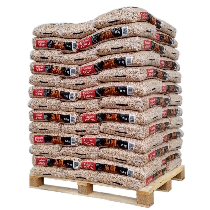 Excellent Pellets 6mm ENplus A1 65 Zakken 15KG Per zak