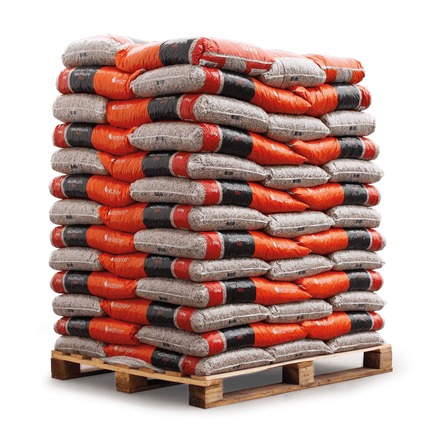 Heizfuxx Pellets Rood 6mm ENplus A1 65 Zakken 15KG Per zak