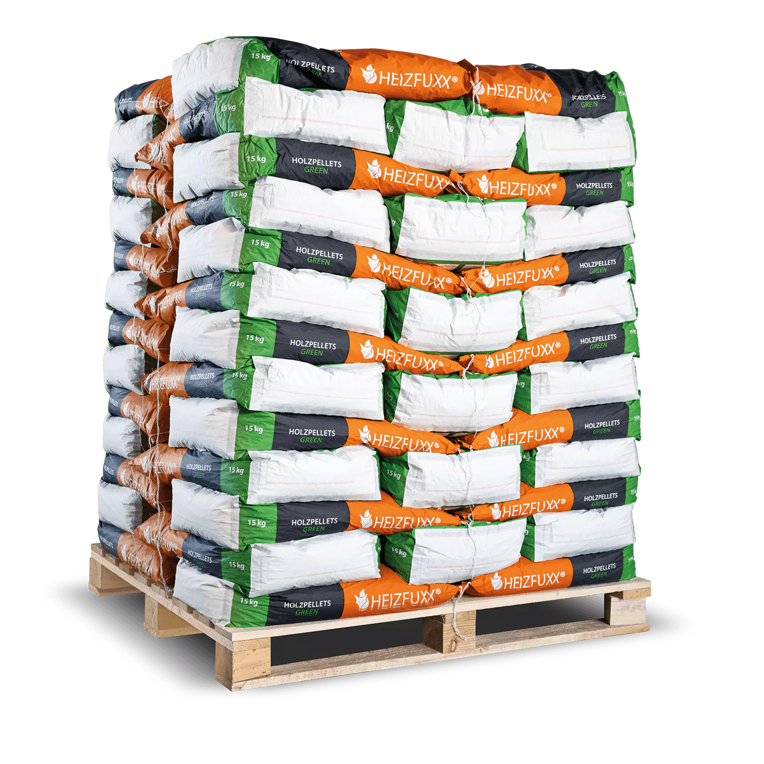 Heizfuxx Pellets Groen 6mm ENplus A1 65 Zakken 15KG per zak