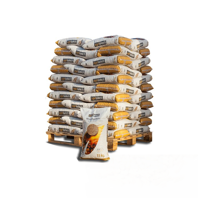 Agriselect pellets, EN+a1, 65 zakken 975 kg, thuisbezorgd