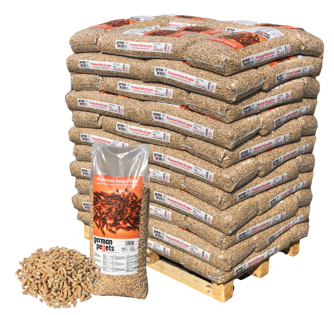 German Pellets 66 Zakken à 15kg 990kg | Gratis verzending