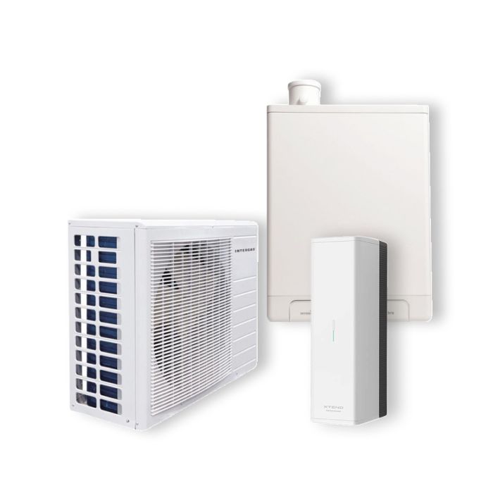 Intergas Xtend 5kW warmtepomp met Kombi Kompakt HRE 36/30 CW5